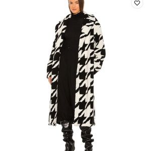Eaves Arlo Coat Black Houndstooth